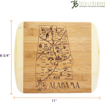 A Slice of Life New Jersey Engraved Map Cutting Board | 11” x 8.75” charcuterie board with engraved state map artwork. Smooth reverse side for food prep. Hang tie for wall display. - Colors A