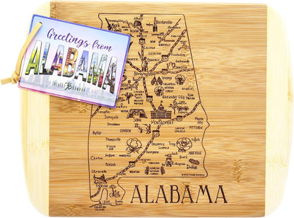 A Slice of Life New Jersey Engraved Map Cutting Board | 11” x 8.75” charcuterie board with engraved state map artwork. Smooth reverse side for food prep. Hang tie for wall display. - Colors A