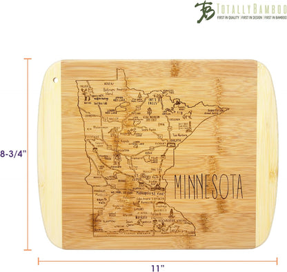 A Slice of Life New Jersey Engraved Map Cutting Board | 11” x 8.75” charcuterie board with engraved state map artwork. Smooth reverse side for food prep. Hang tie for wall display. - Colors A
