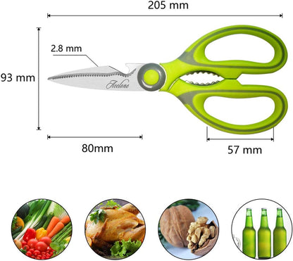 Kitchen Shears,Premium Heavy Duty Shears Ultra Sharp Stainless Steel Multi-function Kitchen Scissors for Chicken/Poultry/Fish/Meat/Vegetables/Herbs/BBQ…