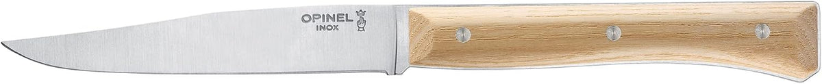 Facette Steak Knife Set – Full Tang Table Knife Setting for 4, Comfortable Riveted Handle in Premium Woods and Vitter Eco, Made in France (Dark Ash Wood)