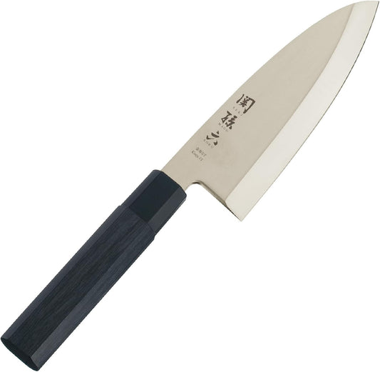 Seki Magoroku Kinju ST Japanese Deba Knife 165mm (AK-1102), Black