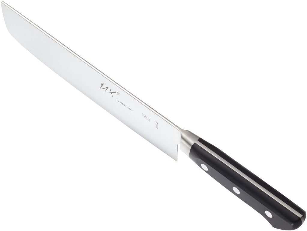 MX3 Premium San Mai VG-10 Steel Core Blade Gyuto Chef Knife, 240mm 9 1/2 Inch,Black