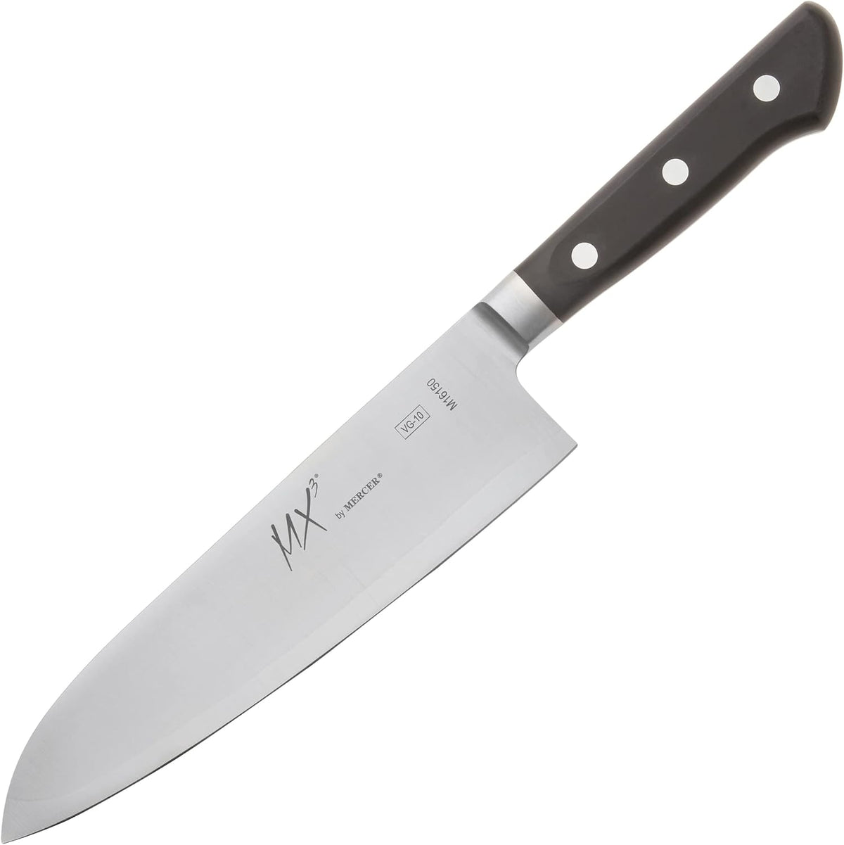 MX3 Premium San Mai VG-10 Steel Core Blade Gyuto Chef Knife, 240mm 9 1/2 Inch,Black