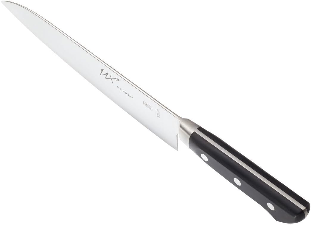 MX3 Premium San Mai VG-10 Steel Core Blade Gyuto Chef Knife, 240mm 9 1/2 Inch,Black