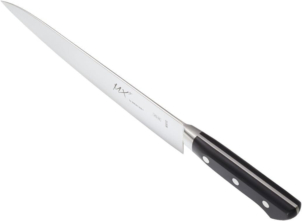 MX3 Premium San Mai VG-10 Steel Core Blade Gyuto Chef Knife, 240mm 9 1/2 Inch,Black