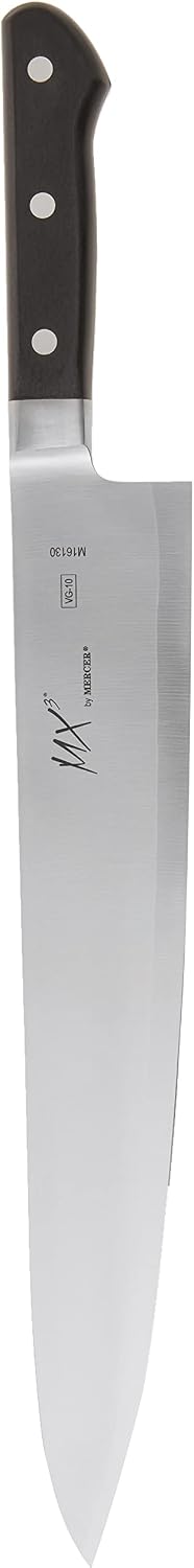MX3 Premium San Mai VG-10 Steel Core Blade Gyuto Chef Knife, 240mm 9 1/2 Inch,Black