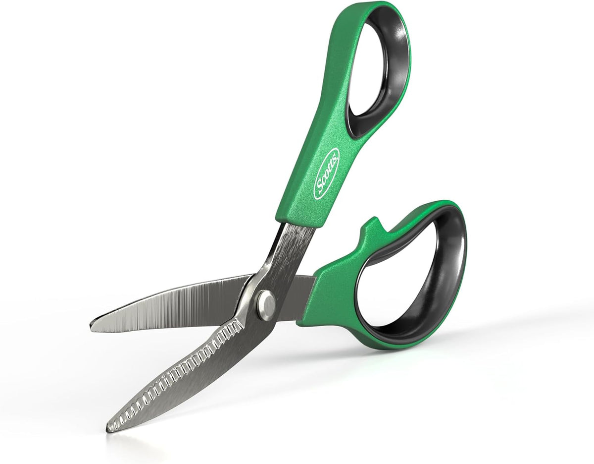8 in. All-Purpose Steel Garden Utility Shears with Serrated Blades – Comfort Grip Yard and Garden Scissors for Pruning Plants, Flowers, and Herbs