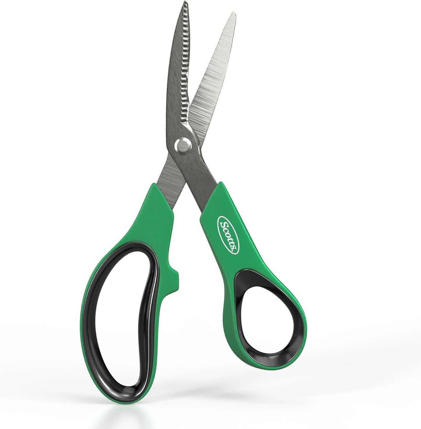 8 in. All-Purpose Steel Garden Utility Shears with Serrated Blades – Comfort Grip Yard and Garden Scissors for Pruning Plants, Flowers, and Herbs