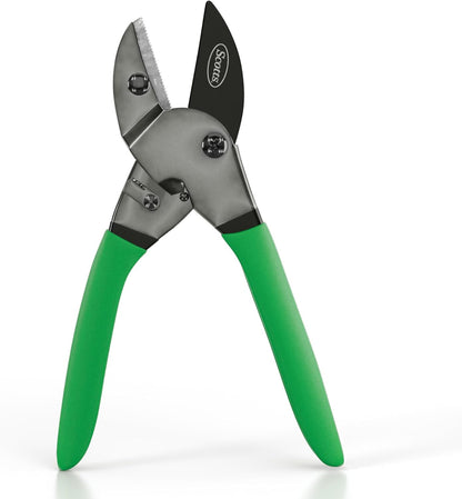 8 in. All-Purpose Steel Garden Utility Shears with Serrated Blades – Comfort Grip Yard and Garden Scissors for Pruning Plants, Flowers, and Herbs