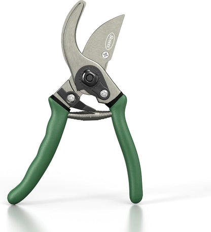 8 in. All-Purpose Steel Garden Utility Shears with Serrated Blades – Comfort Grip Yard and Garden Scissors for Pruning Plants, Flowers, and Herbs