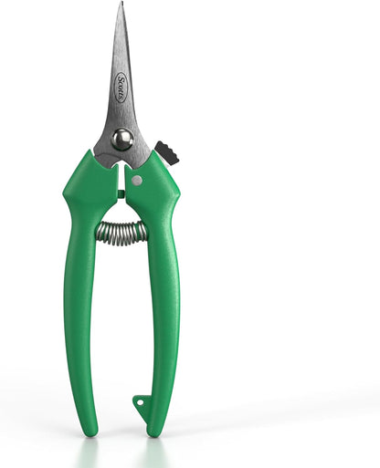 8 in. All-Purpose Steel Garden Utility Shears with Serrated Blades – Comfort Grip Yard and Garden Scissors for Pruning Plants, Flowers, and Herbs