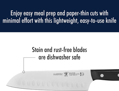 Solution Razor-Sharp Santoku Knife Set, German Engineered Informed by 100+ Years of Mastery, Stainless Steel, 7-inch