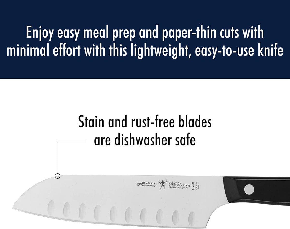 Solution Razor-Sharp Santoku Knife Set, German Engineered Informed by 100+ Years of Mastery, Stainless Steel, 7-inch
