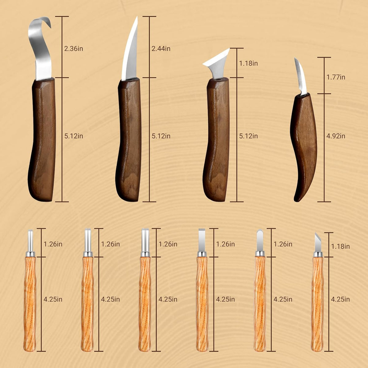 Wood Carving Kit Whittling Kit: 27pcs Wood Carving Tools Set | with 4PCS Wood Carving Knives & 6PCS Detail Knive Woodworking Tools Gift with Basswood Blocks Hobby for Beginners Adults Kids