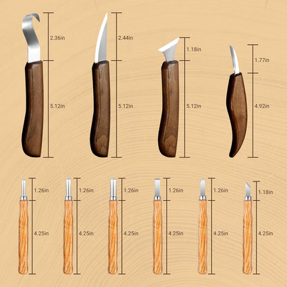 Wood Carving Kit Whittling Kit: 27pcs Wood Carving Tools Set | with 4PCS Wood Carving Knives & 6PCS Detail Knive Woodworking Tools Gift with Basswood Blocks Hobby for Beginners Adults Kids