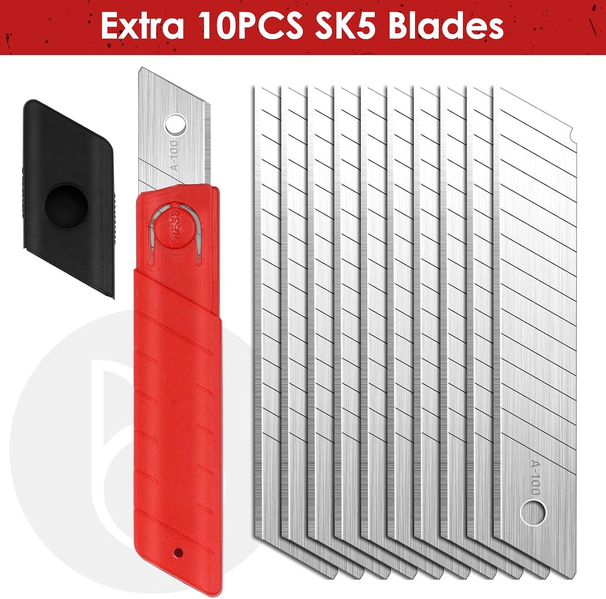 2 Pack 18mm Retractable Utility Knife, Stainless Steel Box Cutter