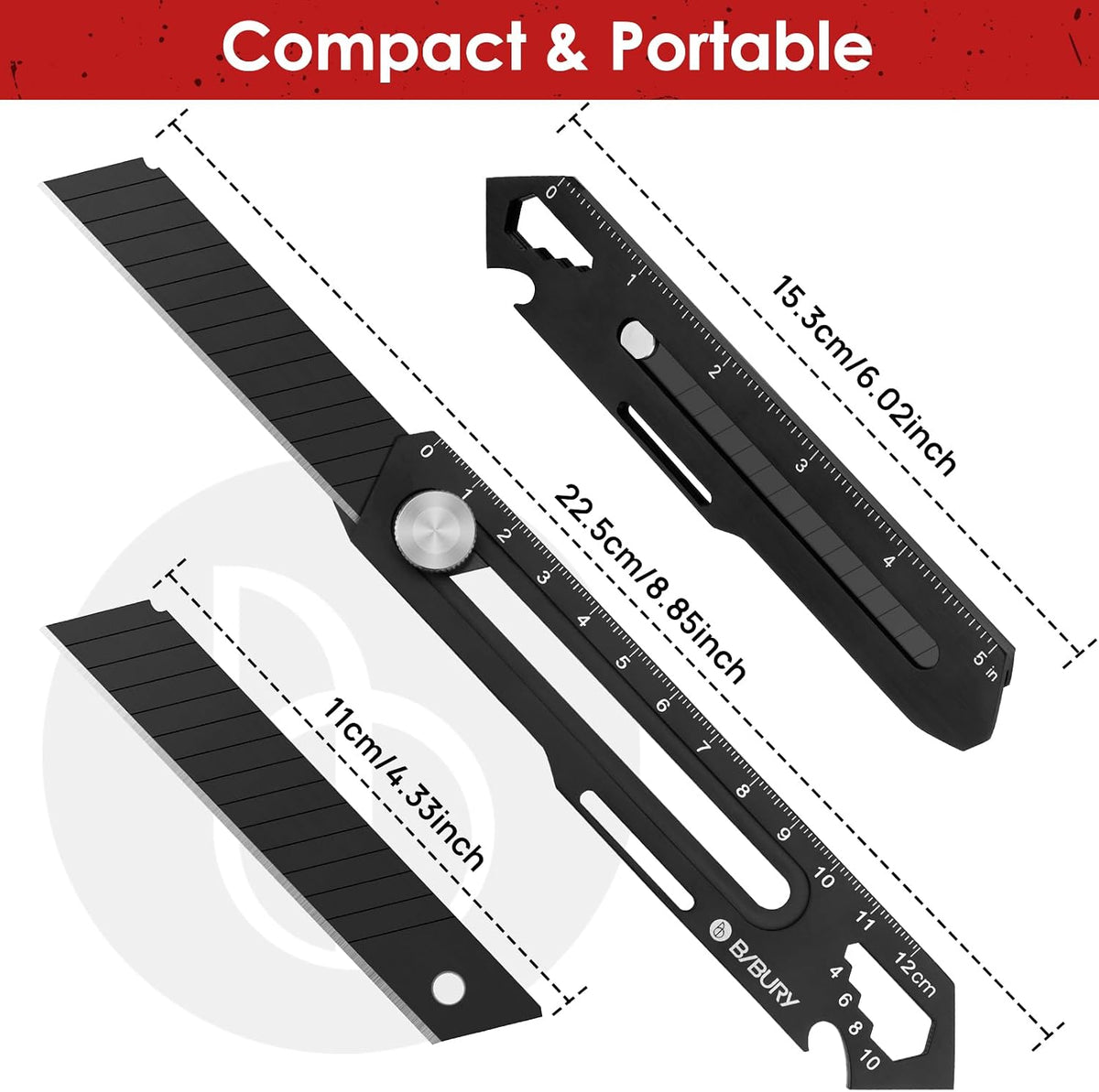 2 Pack 18mm Retractable Utility Knife, Stainless Steel Box Cutter
