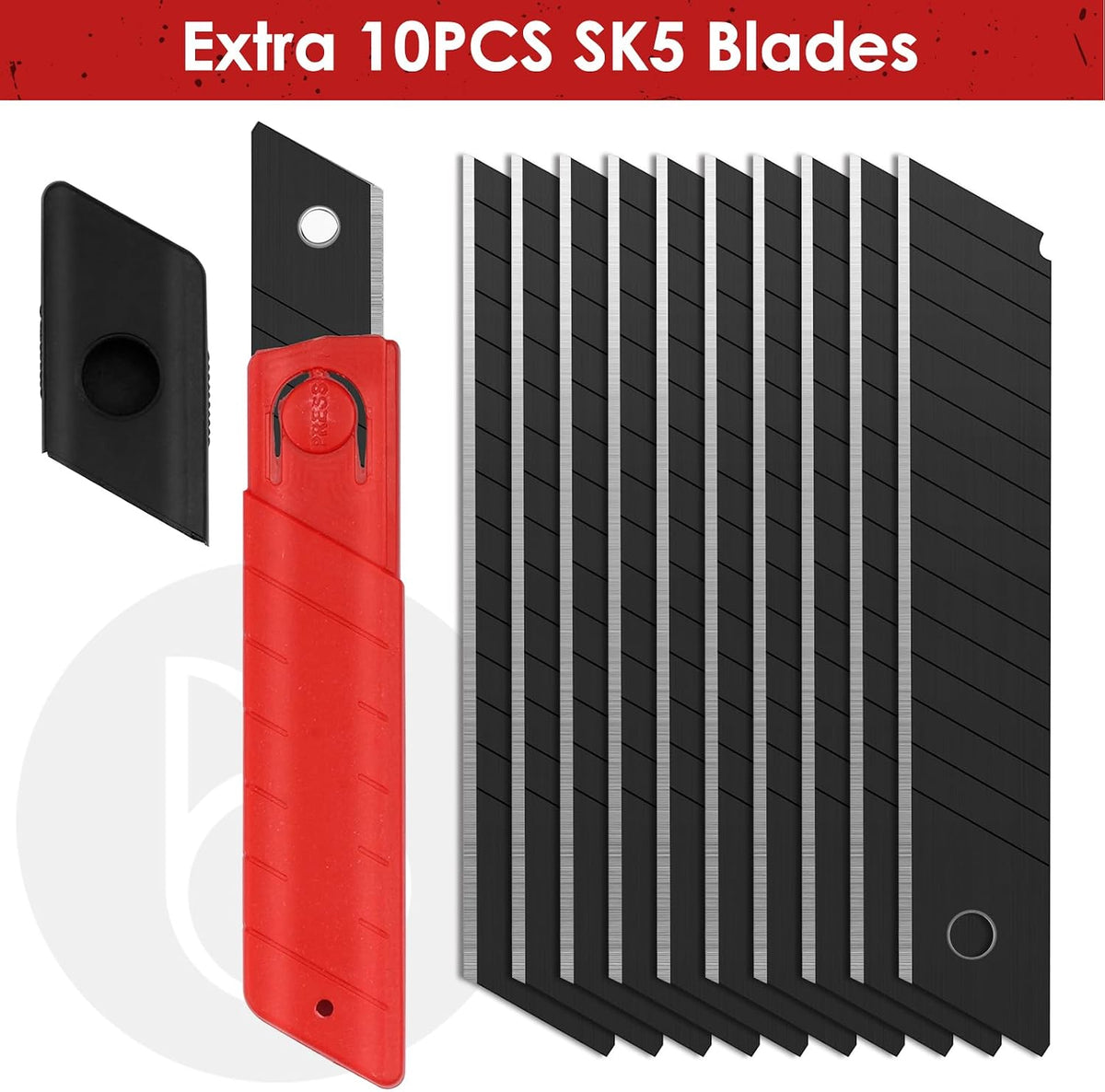 2 Pack 18mm Retractable Utility Knife, Stainless Steel Box Cutter