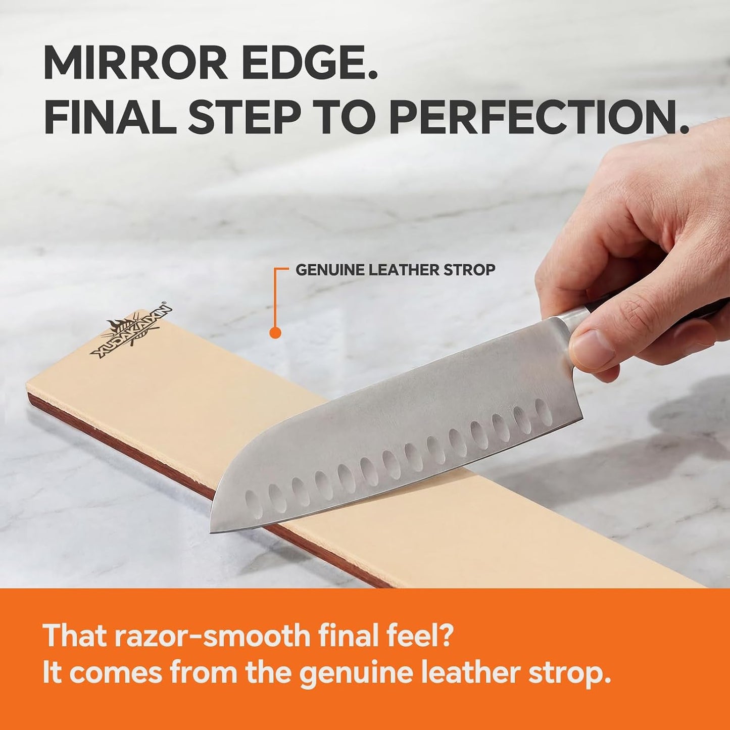 Luxury Knife Sharpening Kit – Patented Multi-Angle Premium Rolling Knife Sharpener for Chef, Fruit, and All Steel Knives,Gift for Men/Dad (Brown)