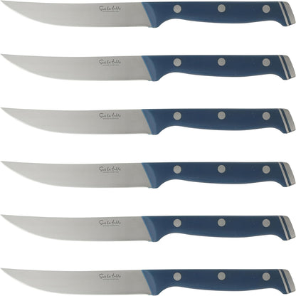 Kitchen Essentials Knife Set with Block, 14-Piece Forged German Steel Kitchen Knives, Beech Wood Block, Chef, Santoku, Bread & Steak Knives, Shears & Sharpener – Linen White