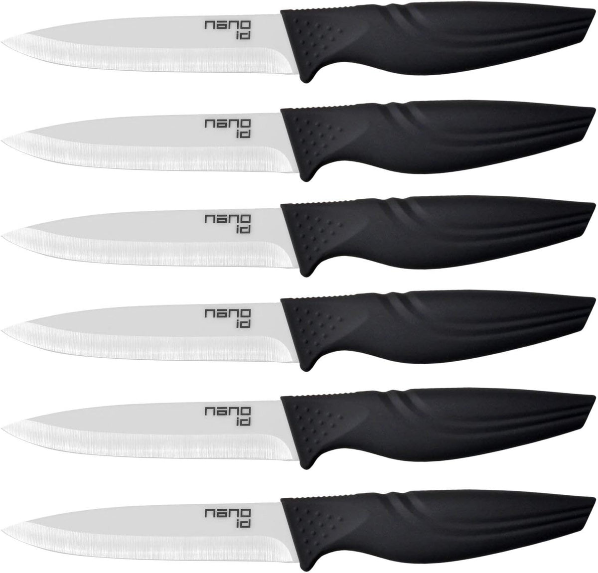 Steak Knives set of 6, Ceramic Stake Knife Sharp Ceramic Knife Perfect Festival Present (black)