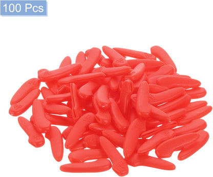100Pcs Blade Knife Tip Protector Cover Plastic Knife Guard Sleeves Knife Blade Tip Sleeves Cover for Kitchen, Red