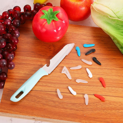 100Pcs Blade Knife Tip Protector Cover Plastic Knife Guard Sleeves Knife Blade Tip Sleeves Cover for Kitchen, Red
