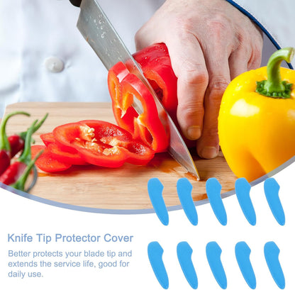 100Pcs Blade Knife Tip Protector Cover Plastic Knife Guard Sleeves Knife Blade Tip Sleeves Cover for Kitchen, Red
