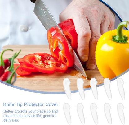 100Pcs Blade Knife Tip Protector Cover Plastic Knife Guard Sleeves Knife Blade Tip Sleeves Cover for Kitchen, Red