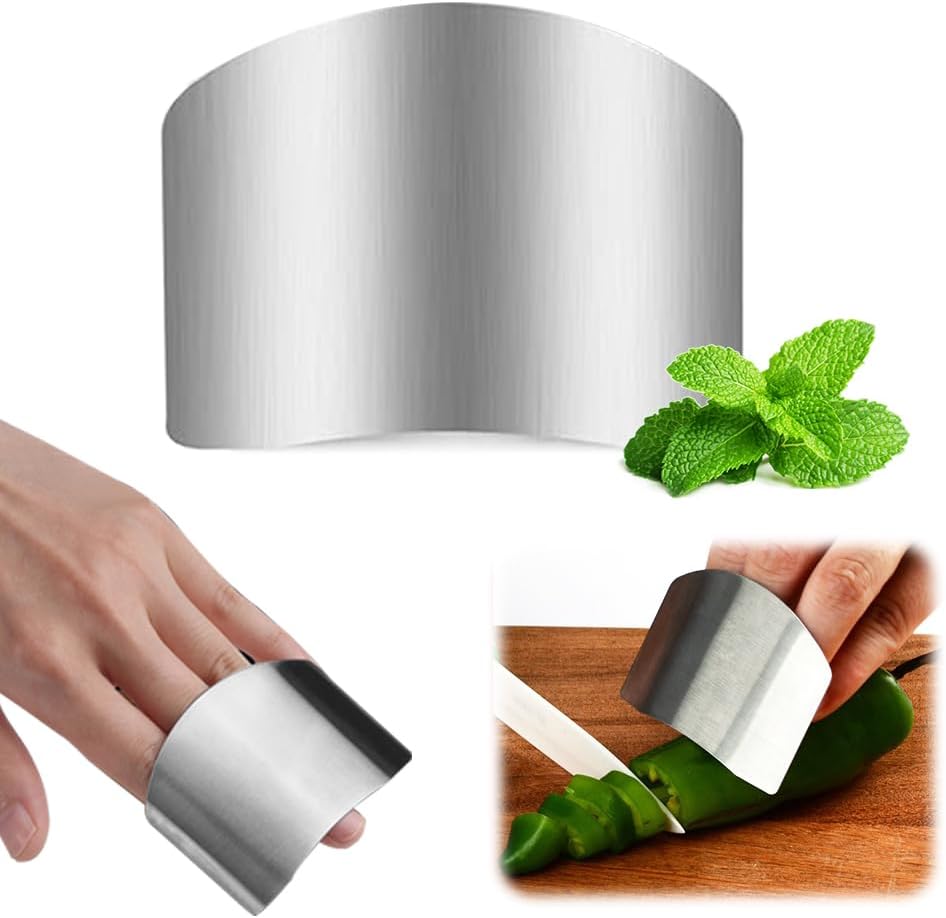 Stainless Steel Finger Guard, 2026 New Finger Protector for Cutting Food, Knife Guard, Safe Chopping Protector for Dicing and Slicing in Kitchens (1PCS)