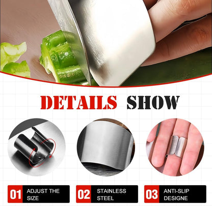 Stainless Steel Finger Guard, 2026 New Finger Protector for Cutting Food, Knife Guard, Safe Chopping Protector for Dicing and Slicing in Kitchens (1PCS)