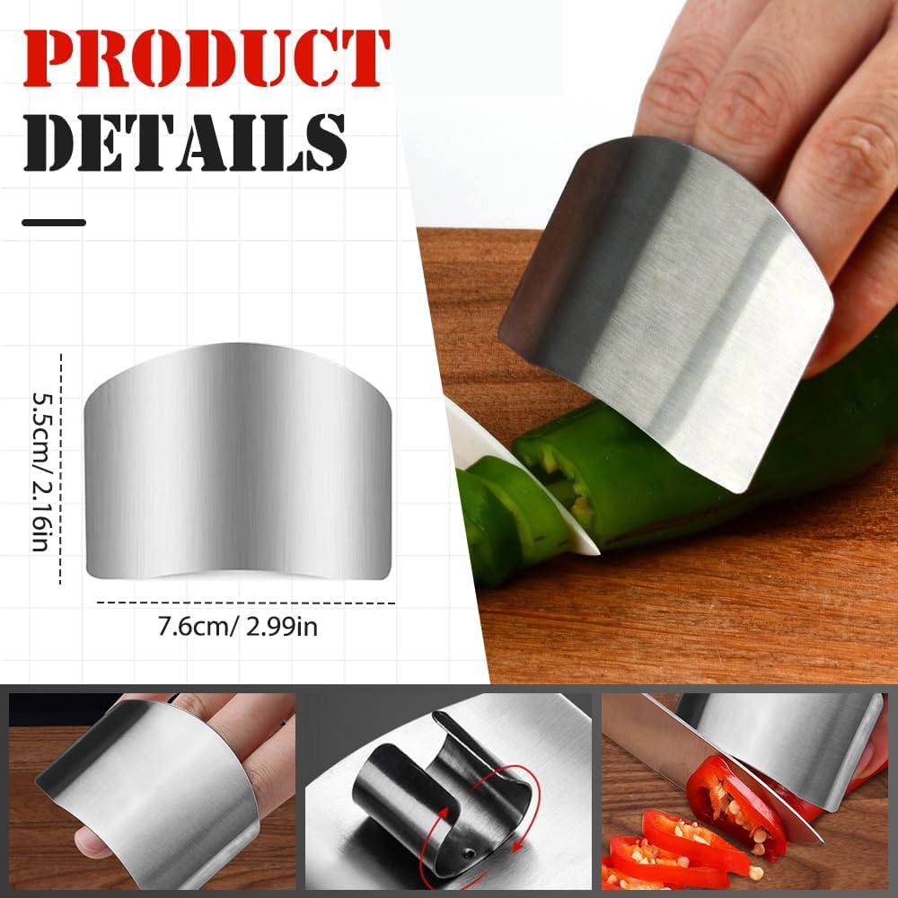 Stainless Steel Finger Guard, 2026 New Finger Protector for Cutting Food, Knife Guard, Safe Chopping Protector for Dicing and Slicing in Kitchens (1PCS)
