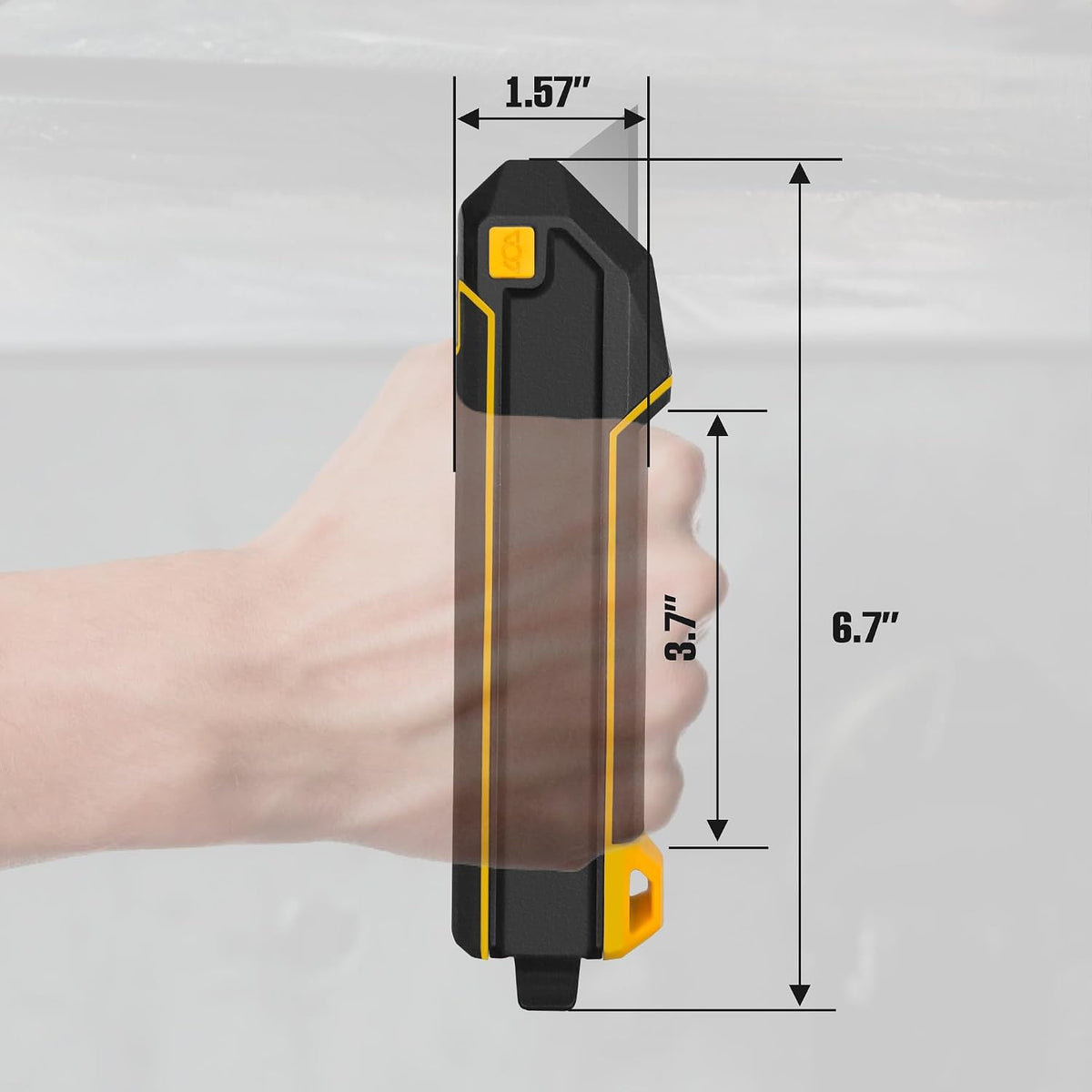 Scraper Utility Knife 4-in-1 Heavy Duty – Retractable Box Cutter, Folding Knife & Scraper Knife – SK5 Carbon Steel Trapezoidal Blades – Carpet & Drywall Cutter with 5 Extra Blades