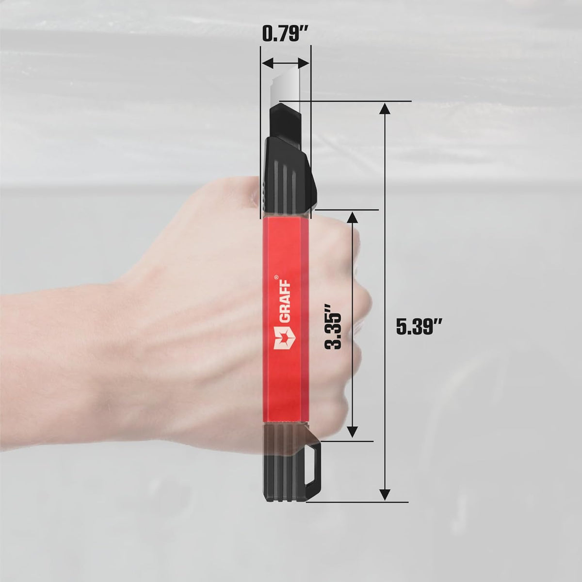 Scraper Utility Knife 4-in-1 Heavy Duty – Retractable Box Cutter, Folding Knife & Scraper Knife – SK5 Carbon Steel Trapezoidal Blades – Carpet & Drywall Cutter with 5 Extra Blades