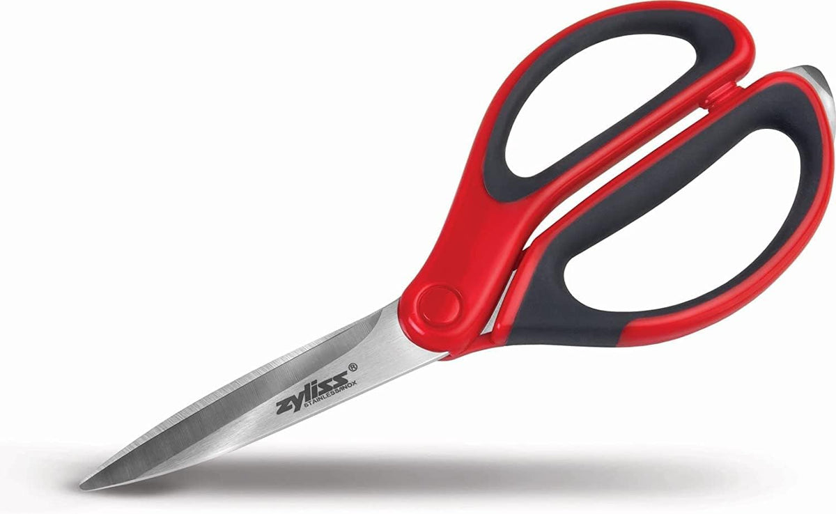 Heavy Duty Home & Kitchen Herb Shears Scissors with Innovative Stem Stripper, Versatile Kitchen Shears for Trimming Weeds, Flower Buds & More - White/Green - 8.5 x 4.2 x 0.4 inches