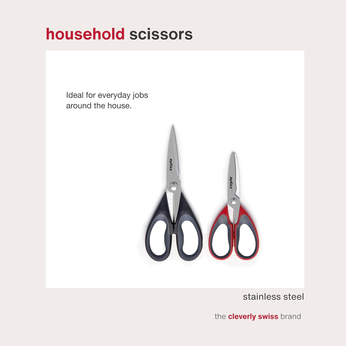 Heavy Duty Home & Kitchen Herb Shears Scissors with Innovative Stem Stripper, Versatile Kitchen Shears for Trimming Weeds, Flower Buds & More - White/Green - 8.5 x 4.2 x 0.4 inches