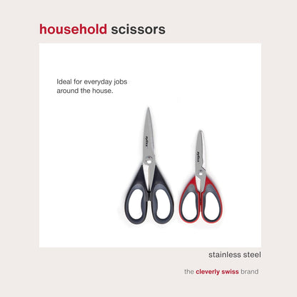 Heavy Duty Home & Kitchen Herb Shears Scissors with Innovative Stem Stripper, Versatile Kitchen Shears for Trimming Weeds, Flower Buds & More - White/Green - 8.5 x 4.2 x 0.4 inches