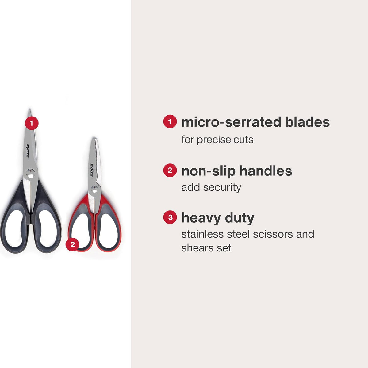 Heavy Duty Home & Kitchen Herb Shears Scissors with Innovative Stem Stripper, Versatile Kitchen Shears for Trimming Weeds, Flower Buds & More - White/Green - 8.5 x 4.2 x 0.4 inches