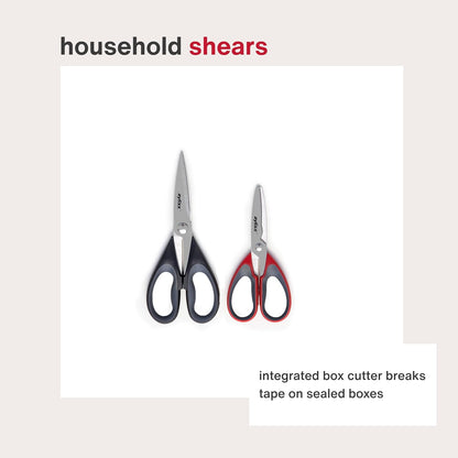 Heavy Duty Home & Kitchen Herb Shears Scissors with Innovative Stem Stripper, Versatile Kitchen Shears for Trimming Weeds, Flower Buds & More - White/Green - 8.5 x 4.2 x 0.4 inches