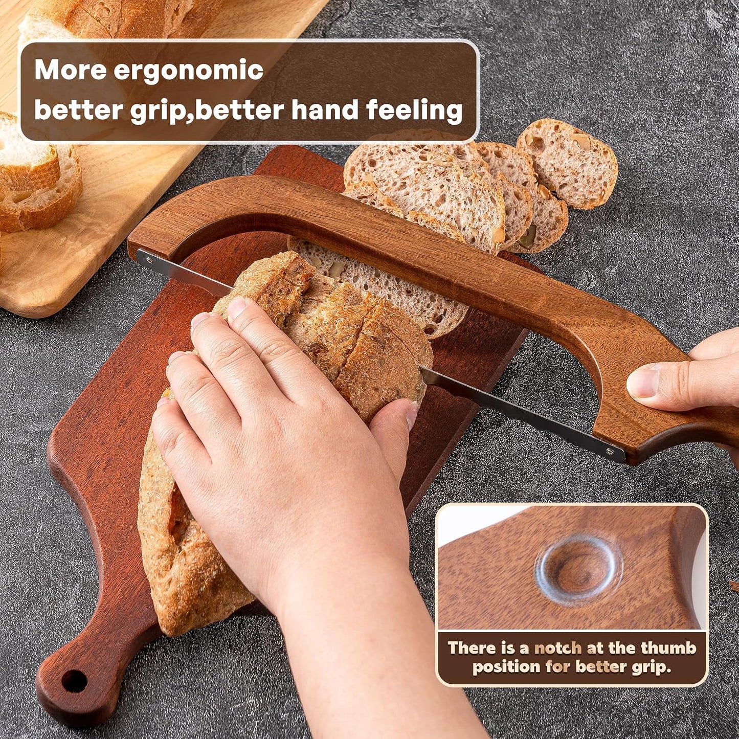Bread Knife for Homemade Bread 14.5'' Sourdough Bread Knife, Premium Slicer for Homemade Bread, Baguettes and More Cuts Thin, Ergonomic Handler Premium Sharpness Blade