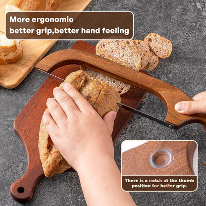 Bread Knife for Homemade Bread 14.5'' Sourdough Bread Knife, Premium Slicer for Homemade Bread, Baguettes and More Cuts Thin, Ergonomic Handler Premium Sharpness Blade