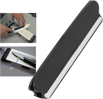 Professional Knife Sharpener Angle Guide, Precision Ceramic Plastic Clip On Whetstone Holder for Kitchen Knives Sharpening Accessories