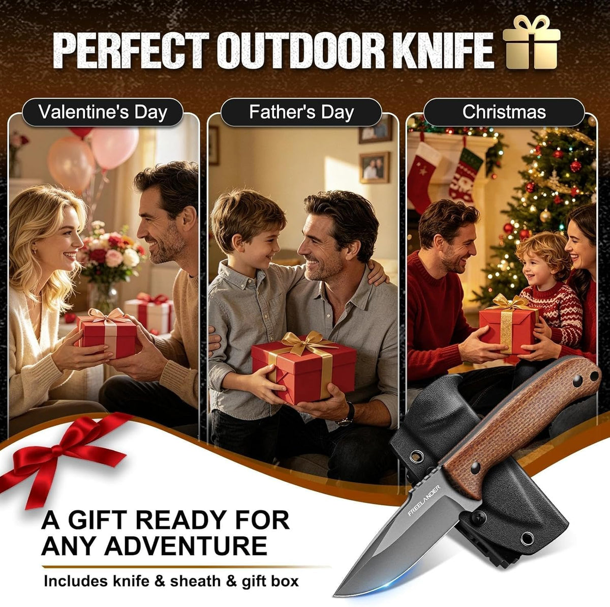 Fixed Blade Knife with Kydex Sheath, D2 Steel Survival Knife | Full Tang EDC Outdoor Camping Knife with G10 Handle, 3.15 inch Compact Bushcraft Hunting Knife for Men, Gray Green