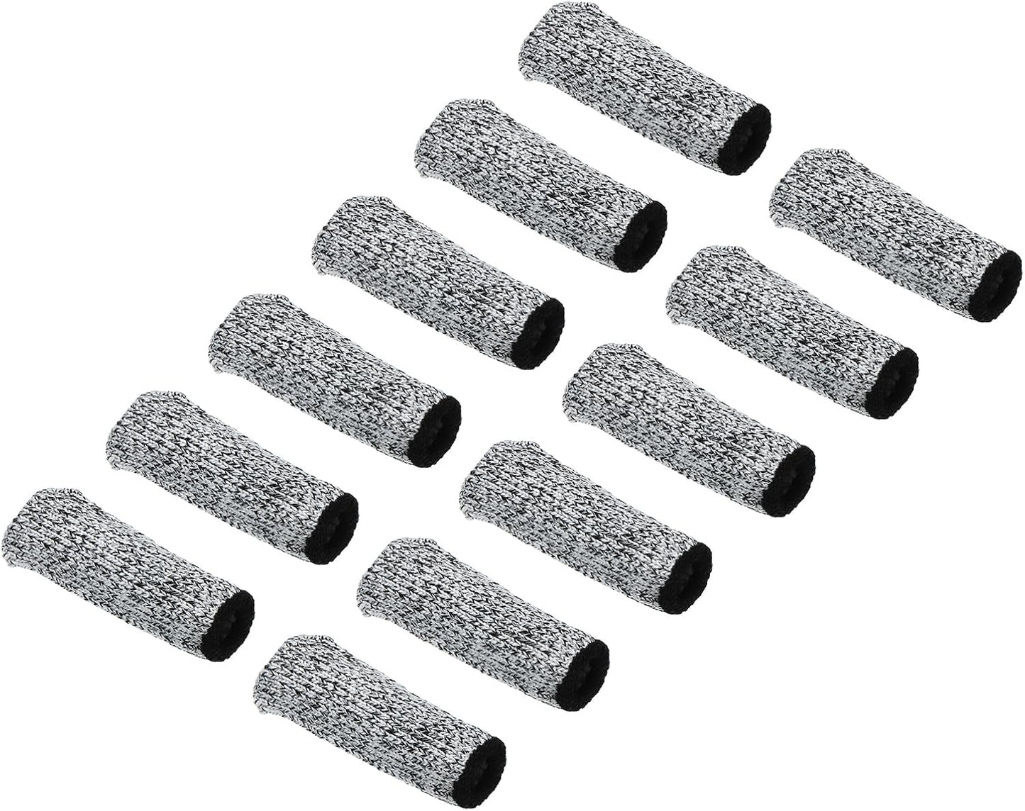 Finger Cots Protectors, 20Pcs Reusable Thumb Covers Guard Anti-Slip Cut Resistant Finger Sleeve Protection for Kitchen, Work, Sculpture, Grey