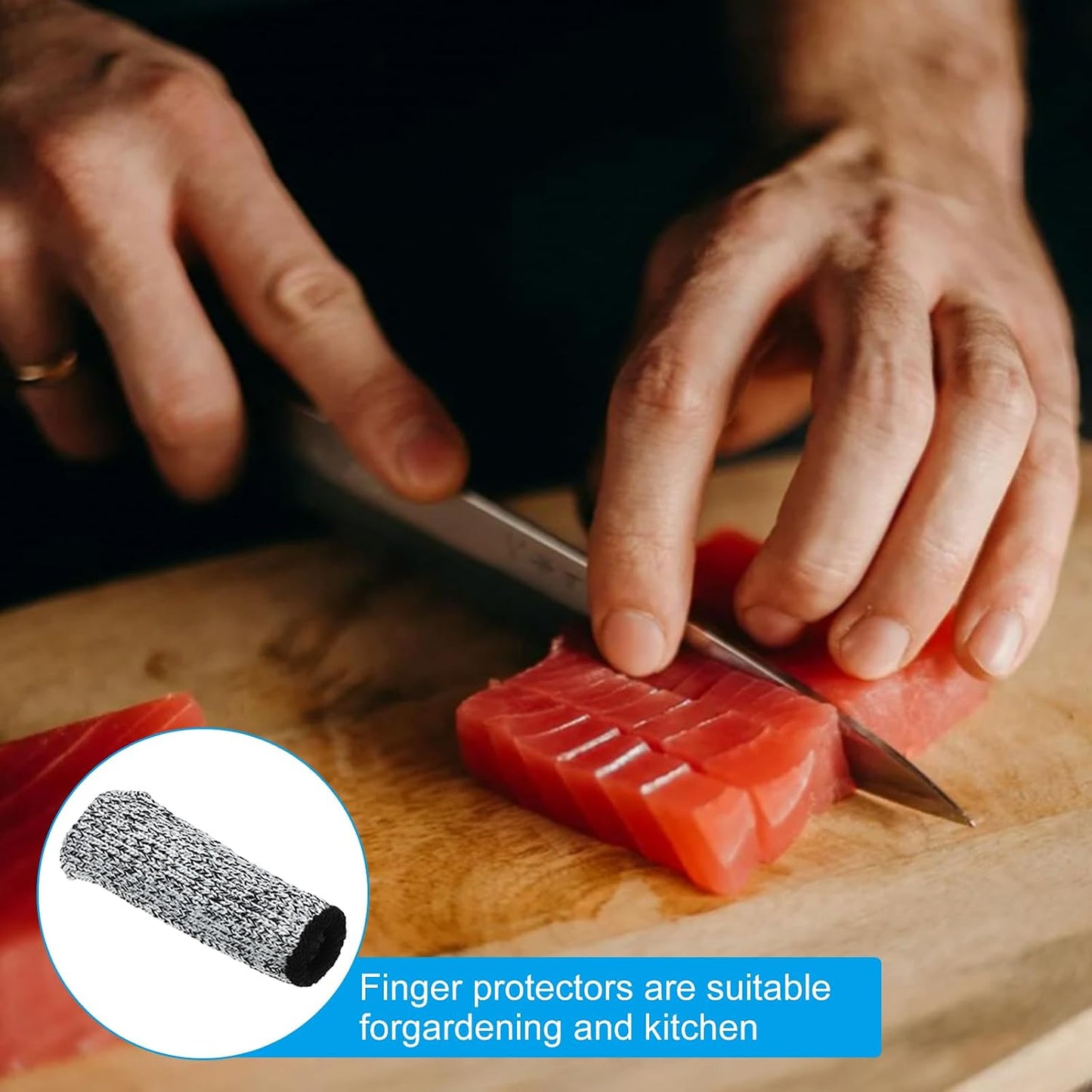 Finger Cots Protectors, 20Pcs Reusable Thumb Covers Guard Anti-Slip Cut Resistant Finger Sleeve Protection for Kitchen, Work, Sculpture, Grey