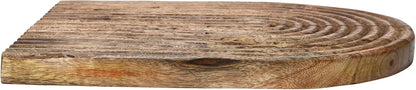 Carved Arch Mango Wood Serving Board, Natural