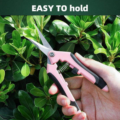 3-Pack Stainless Steel Pruning Shears, Pruning Snips and Clippers for Gardening, Scissors Tools (Yellow)