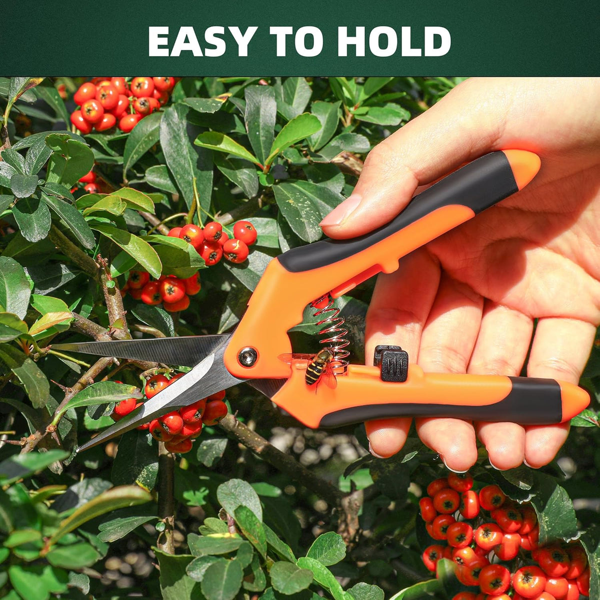 3-Pack Stainless Steel Pruning Shears, Pruning Snips and Clippers for Gardening, Scissors Tools (Yellow)