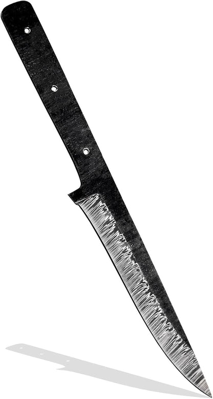 Custom Hand Forged Damascus Steel Blank Blade Fillet Knife Fisherman's Filet Fishing Knife Blade Damascus Blade Billet Handmade Knife Making Supply (FB-07)
